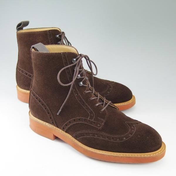 極美品★クロケット&ジョーンズ 6E【★カントリーブーツ/SKYE】スエード/335ラスト/スカイ/ブーツ/Crockett&Jones★b548
