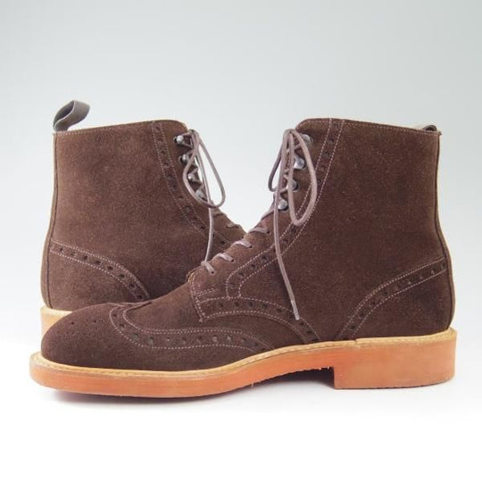 極美品★クロケット&ジョーンズ 6E【★カントリーブーツ/SKYE】スエード/335ラスト/スカイ/ブーツ/Crockett&Jones★b548