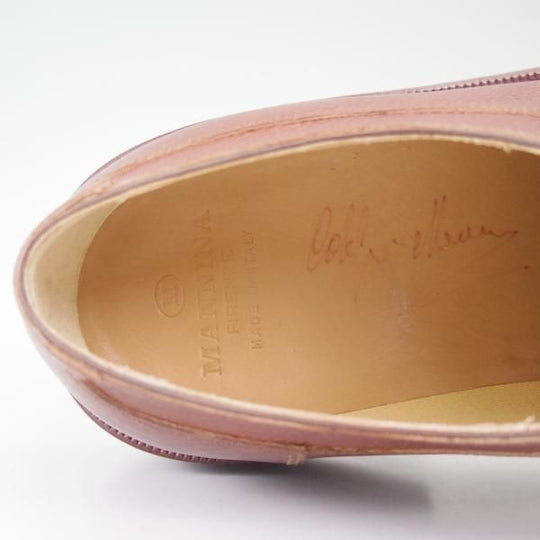 未使用品★(伊)マンニーナ UK6.5程度【★ノルベジェーゼ製法/オーダー品】Uチップ/MANNINA★b555