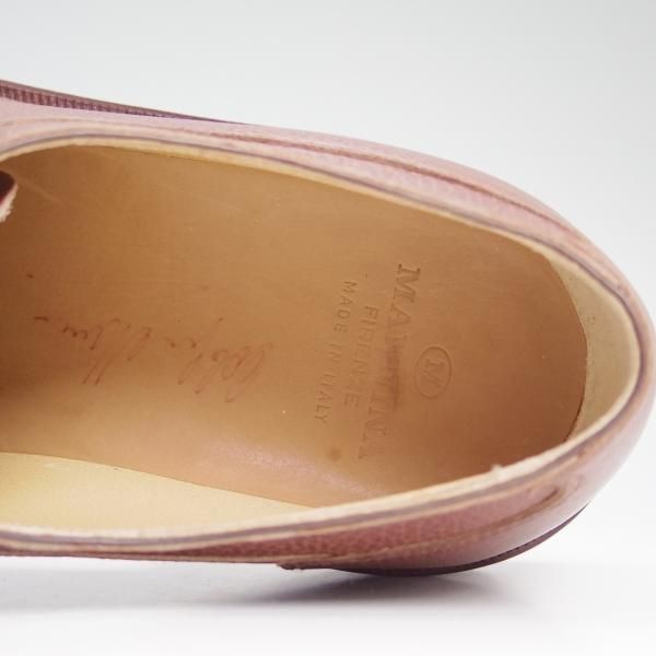 未使用品★(伊)マンニーナ UK6.5程度【★ノルベジェーゼ製法/オーダー品】Uチップ/MANNINA★b555