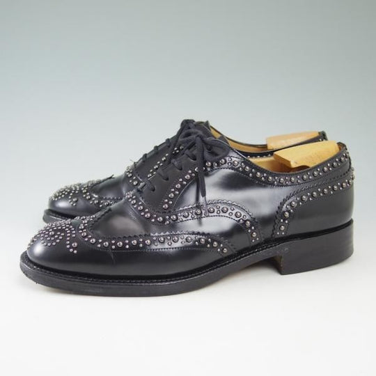 極美品★チャーチ 60F/UK6【★スタッズ仕様/BURWOOD 2S/バーウッド】81ラスト/5都市ロゴ/フルブローグ/Church's★b556