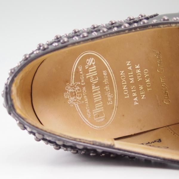 極美品★チャーチ 60F/UK6【★スタッズ仕様/BURWOOD 2S/バーウッド】81ラスト/5都市ロゴ/フルブローグ/Church's★b556