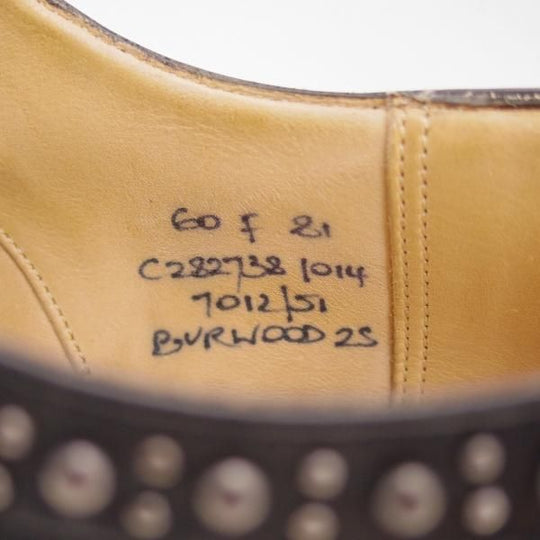 極美品★チャーチ 60F/UK6【★スタッズ仕様/BURWOOD 2S/バーウッド】81ラスト/5都市ロゴ/フルブローグ/Church's★b556