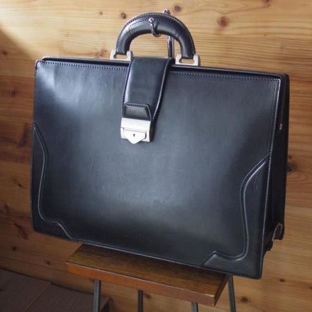 極上★FIVE WOODS/ファイブウッズ【★希少!!リモワ代理店取扱い/ダレスバッグ】レザー 黒/メンズ ビジネス バッグ/ブリーフケース★N4924