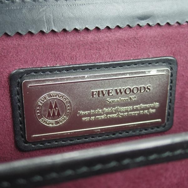 極上★FIVE WOODS/ファイブウッズ【★希少!!リモワ代理店取扱い/ダレスバッグ】レザー 黒/メンズ ビジネス バッグ/ブリーフケース★N4924