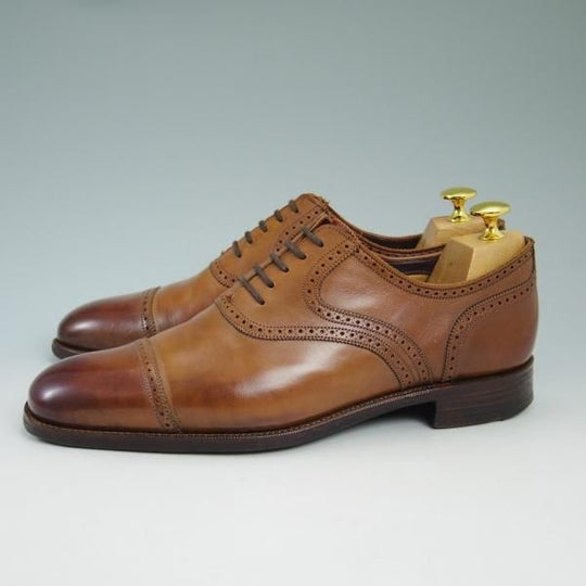 極上★(英)グレンソン 7.5D【★最上級!!マスターピース】96ラスト/サドルシューズ/クォーターブローグ/GRENSON★b561