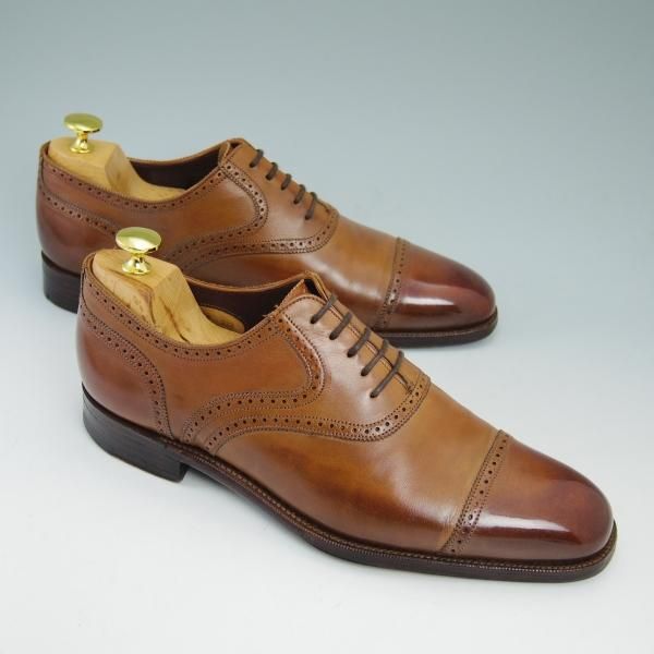 極上★(英)グレンソン 7.5D【★最上級!!マスターピース】96ラスト/サドルシューズ/クォーターブローグ/GRENSON★b561