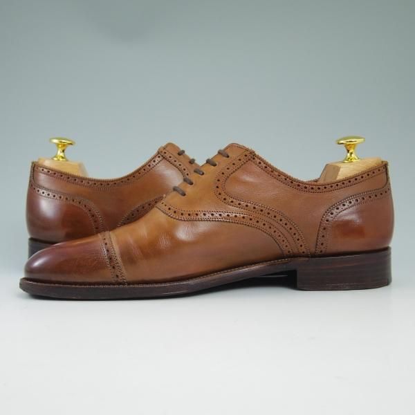 極上★(英)グレンソン 7.5D【★最上級!!マスターピース】96ラスト/サドルシューズ/クォーターブローグ/GRENSON★b561