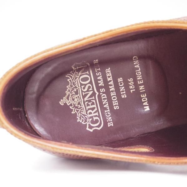 極上★(英)グレンソン 7.5D【★最上級!!マスターピース】96ラスト/サドルシューズ/クォーターブローグ/GRENSON★b561