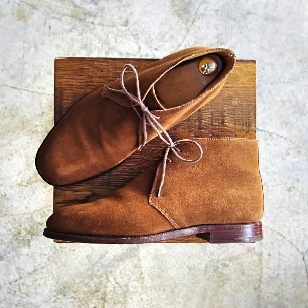 美品★クロケット&ジョーンズ 6.5E【★名作!!チャートシー/CHERTSEY】スエード/224ラスト/チャッカブーツ/Crockett&Jones★b578