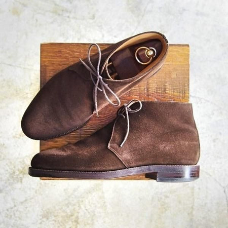 極上★クロケット&ジョーンズ 7.5E【★ロイドフットウェア別注/Lloyd Footwear】Jシリーズ/スエード/チャッカブーツ/Crockett&Jones★b579