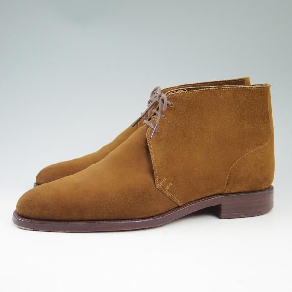 極上★クロケット&ジョーンズ 7.5E【★(英)ニュー&リングウッド別注/New&Lingwood】スエード/チャッカブーツ/Crockett&Jones★b580