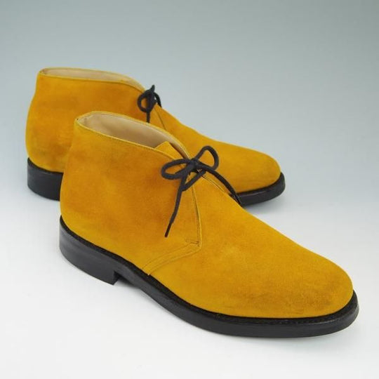 極上★チャーチ 65F/UK6.5【★希少色!!ライダー/RYDER 3/ダイナイトソール】81ラスト/スエード/4都市ロゴ/チャッカブーツ/Church's★b581