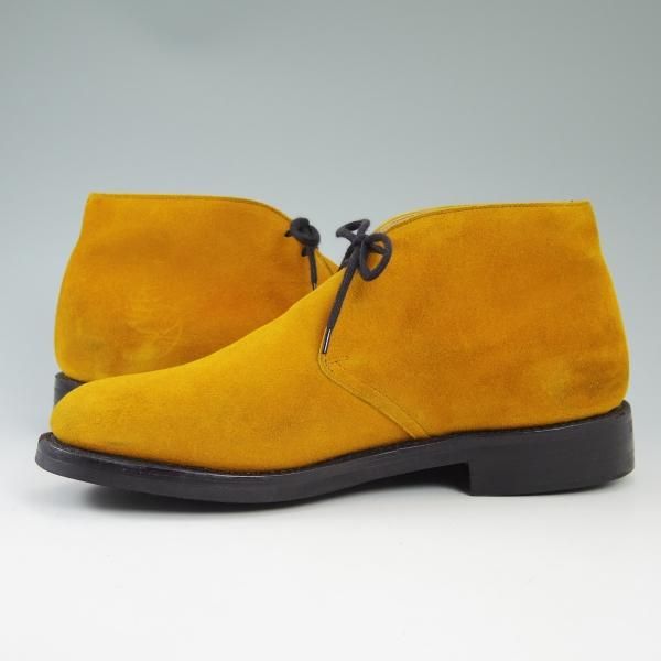 極上★チャーチ 65F/UK6.5【★希少色!!ライダー/RYDER 3/ダイナイトソール】81ラスト/スエード/4都市ロゴ/チャッカブーツ/Church's★b581