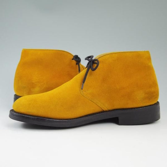 極上★チャーチ 65F/UK6.5【★希少色!!ライダー/RYDER 3/ダイナイトソール】81ラスト/スエード/4都市ロゴ/チャッカブーツ/Church's★b581