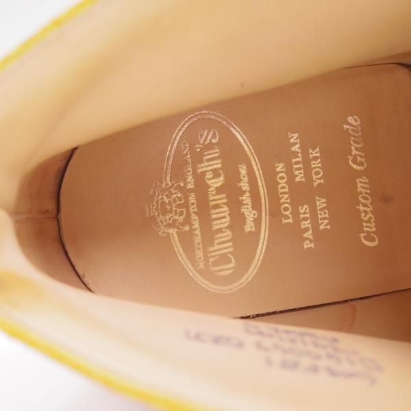 極上★チャーチ 65F/UK6.5【★希少色!!ライダー/RYDER 3/ダイナイトソール】81ラスト/スエード/4都市ロゴ/チャッカブーツ/Church's★b581