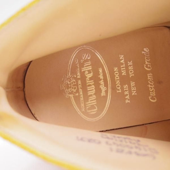 極上★チャーチ 65F/UK6.5【★希少色!!ライダー/RYDER 3/ダイナイトソール】81ラスト/スエード/4都市ロゴ/チャッカブーツ/Church's★b581