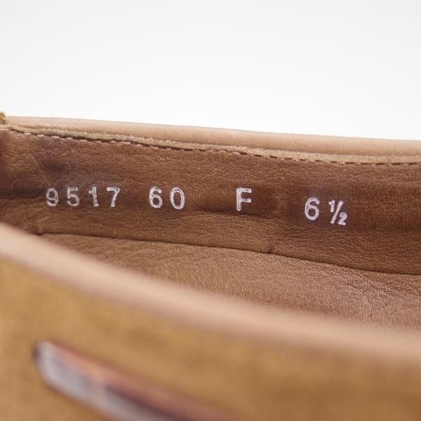 極美品★サントーニ SIZE 6.5【★ビームス/BEAMS別注】リボン ローファー/スエード/Santoni★b584