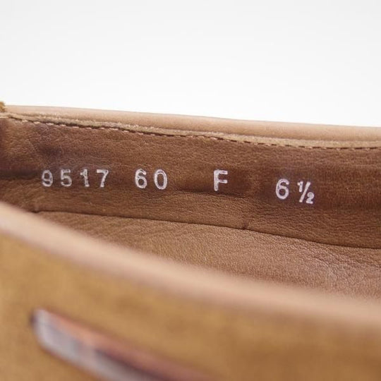 極美品★サントーニ SIZE 6.5【★ビームス/BEAMS別注】リボン ローファー/スエード/Santoni★b584