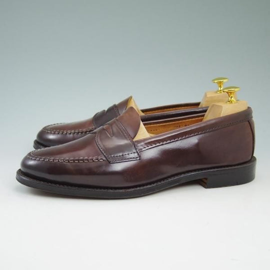 美品★オールデン 9E【★コードバン仕様/BROOKS BROTHERS別注/アンライニング】1331/ブルックスブラザーズ/コインローファー/Alden★b586