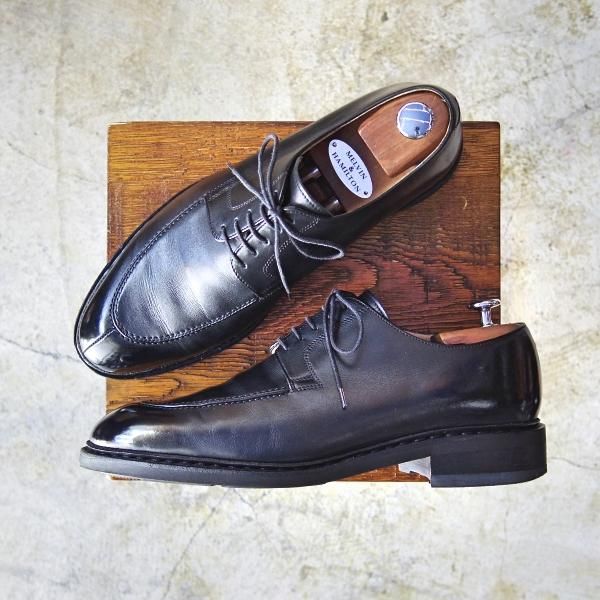 極上★パラブーツ SIZE 8【★ルソー/ROUSSEAU】アクティブソール/NOIRE/リスレザー/Uチップ/ルーソー/Paraboot★b588