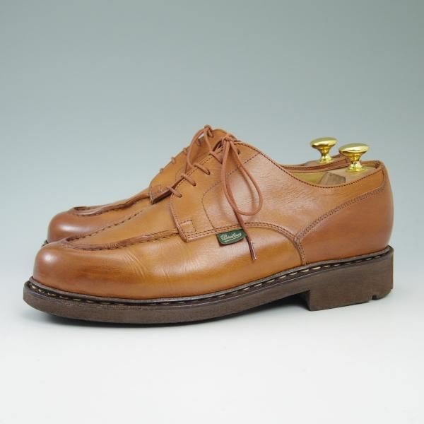美品★パラブーツ SIZE 8【★シャンボード/CHAMBORD】ゴールド/GOLD/TEXソール/リスレザー/Uチップ/Paraboot★b589