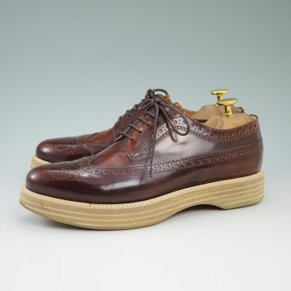 美品★チャーチ(レディース) SIZE 37.5【★オパール/OPAL】ポリッシュドバインダーカーフ/TABAC/ロングウイング/Church's★b591