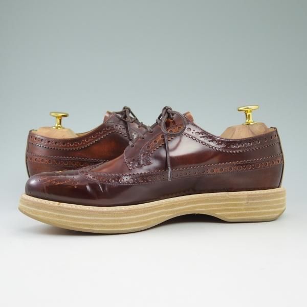 美品★チャーチ(レディース) SIZE 37.5【★オパール/OPAL】ポリッシュドバインダーカーフ/TABAC/ロングウイング/Church's★b591