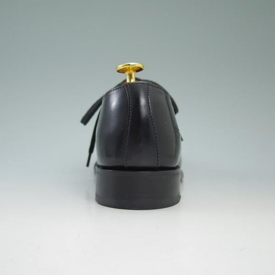 極美品★(英)サンダース(レディース) UK4【★プレーントゥ/1052B】ポリッシュ カーフ/T475/ブラック/SANDERS★b592