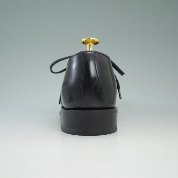 極美品★(英)サンダース(レディース) UK4【★プレーントゥ/1052B】ポリッシュ カーフ/T475/ブラック/SANDERS★b592