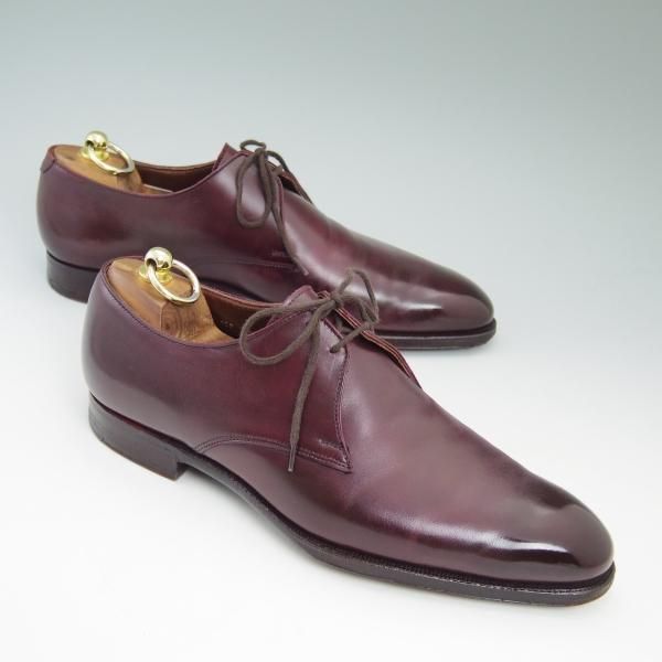 美品★クロケット&ジョーンズ 7.5Ｅ【★ハンドグレードライン/Paul Smith別注】ポールスミス/プレーントゥ/Vフロント/Crockett&Jones★b594