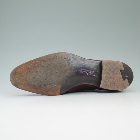 美品★クロケット&ジョーンズ 7.5Ｅ【★ハンドグレードライン/Paul Smith別注】ポールスミス/プレーントゥ/Vフロント/Crockett&Jones★b594