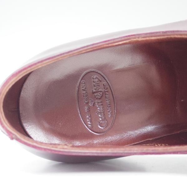 美品★クロケット&ジョーンズ 7.5Ｅ【★ハンドグレードライン/Paul Smith別注】ポールスミス/プレーントゥ/Vフロント/Crockett&Jones★b594