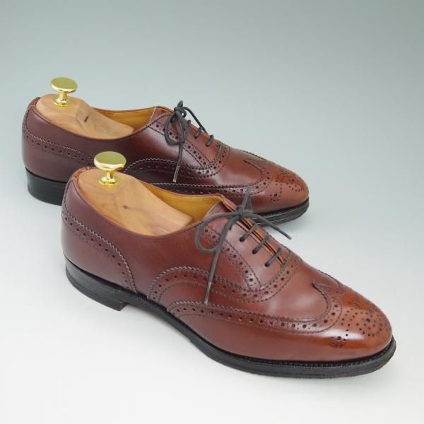 【未使用英国製】TECNIC テクニック ヴィンテージ ウイングチップシューズ UK8 希少英国製 TECNIC &frasl; テクニック スプリットトゥ &frasl; Uチップシューズ