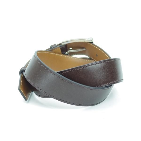 ★(仏製)JM.ウェストン/ベルト【定価6〜7万円程度★G-75】メンズMサイズ程度/レザー/革/ブラウン/Weston/ウエストン★b605