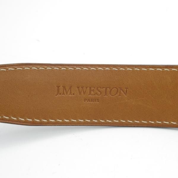 ★(仏製)JM.ウェストン/ベルト【定価6〜7万円程度★G-75】メンズMサイズ程度/レザー/革/ブラウン/Weston/ウエストン★b605
