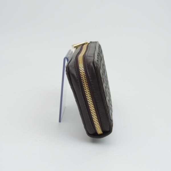 極美品★(伊)SERAPIAN/セラピアン【★長財布/L字 ファスナー】ブラウン/メッシュ/レザー/本革/ウォレット/メンズ レディース兼★b606