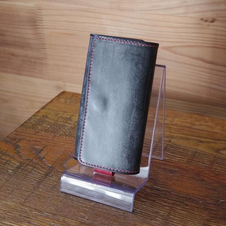 ほぼ新品★ホワイトハウスコックス【★キーケース/黒×赤/ブライドルレザー仕様】レザー/メンズ/Whitehouse Cox★b607