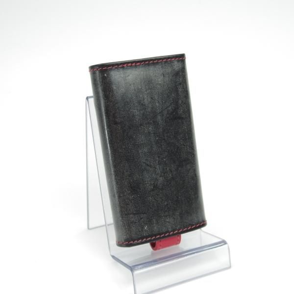 ほぼ新品★ホワイトハウスコックス【★キーケース/黒×赤/ブライドルレザー仕様】レザー/メンズ/Whitehouse Cox★b607