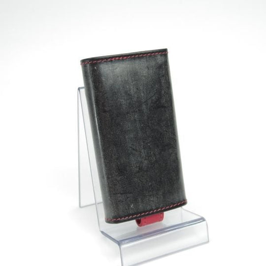 ほぼ新品★ホワイトハウスコックス【★キーケース/黒×赤/ブライドルレザー仕様】レザー/メンズ/Whitehouse Cox★b607