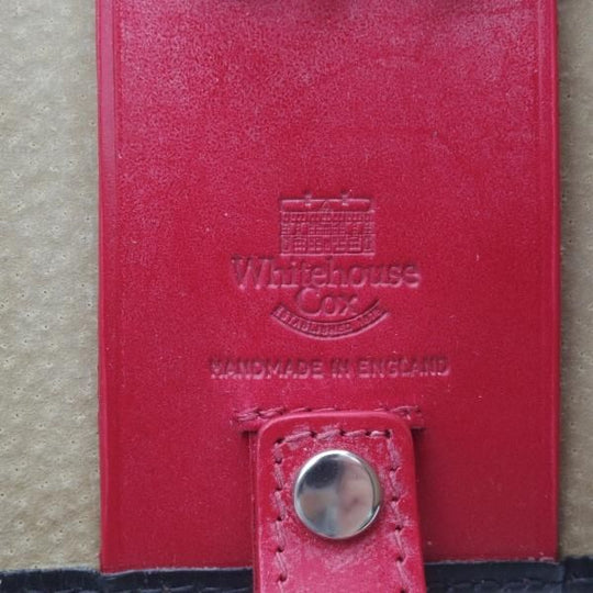 ほぼ新品★ホワイトハウスコックス【★キーケース/黒×赤/ブライドルレザー仕様】レザー/メンズ/Whitehouse Cox★b607