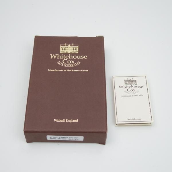 ほぼ新品★ホワイトハウスコックス【★キーケース/黒×赤/ブライドルレザー仕様】レザー/メンズ/Whitehouse Cox★b607