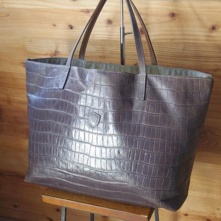 極上★フェリージ/Felisi【定価7.5万円★トートバッグ/11-91】レザー クロコ型押し トート バッグ/メンズ&レディース/ビジネス★N4943