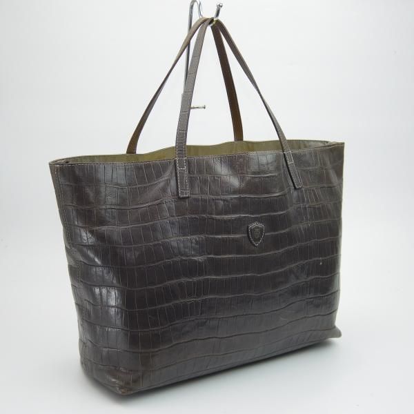極上★フェリージ/Felisi【定価7.5万円★トートバッグ/11-91】レザー クロコ型押し トート バッグ/メンズ&レディース/ビジネス★N4943