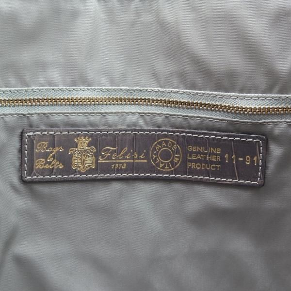 極上★フェリージ/Felisi【定価7.5万円★トートバッグ/11-91】レザー クロコ型押し トート バッグ/メンズ&レディース/ビジネス★N4943