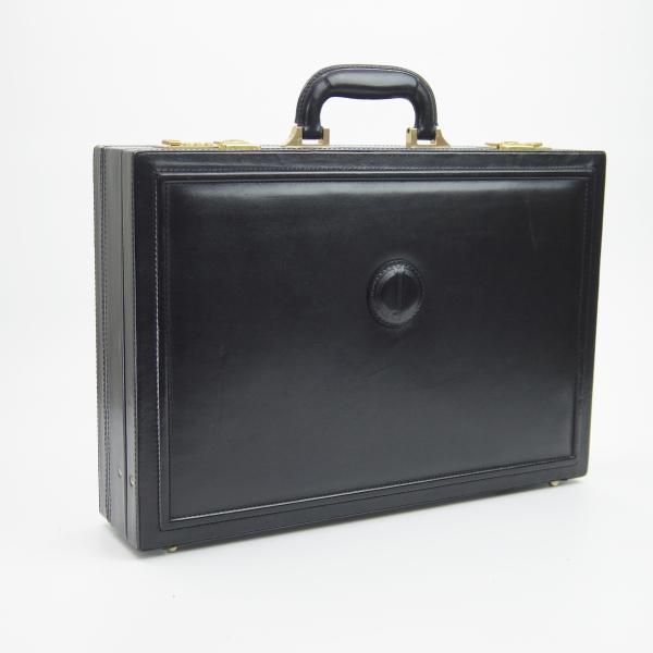 極上★ダンヒル/dunhill【★英国製/MAE IN ENGLAND】アタッシュケース/レザー 黒/メンズ ビジネス バッグ★N4944