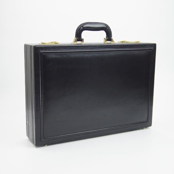dunhill ダンヒル☆シボ革 ロゴ刻印 ビジネスバッグ オールレザー 黒 極上☆ダンヒル/dunhill【☆英国製/MAE IN ENGLAND