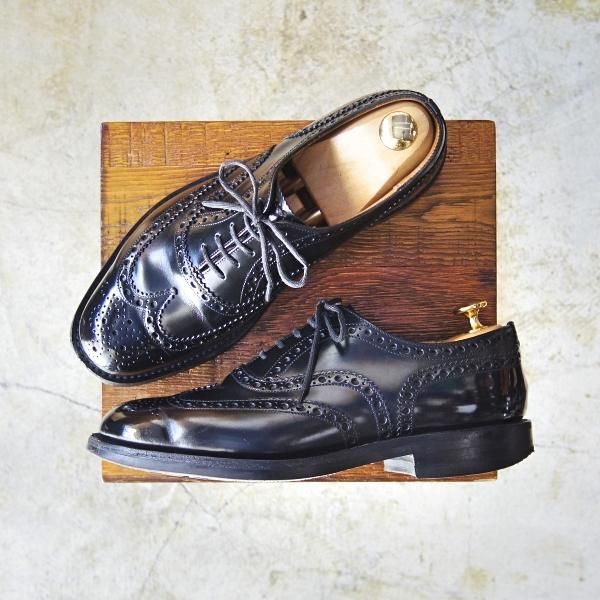 ★チャーチ 65Ｆ/UK6.5【★バーウッド/ダイナイトソール/BURWOOD】81ラスト/ポリッシュドバインダーカーフ/4都市ロゴ/Church's★b611