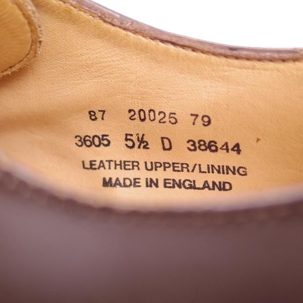 新品★(英)アルフレッド・サージェント 5.5D【★ストレートチップ】20025/87ラスト/ブラウン/Alfred Sargent★b617