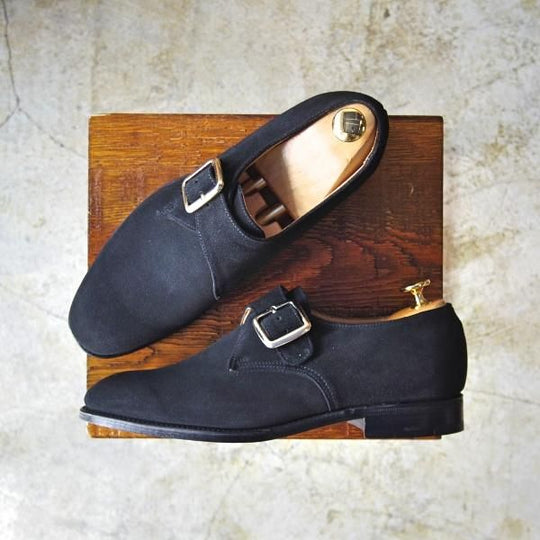 新品★(英)アルフレッド・サージェント 6.5F【★モンクストラップ】20368/87ラスト/チャネル仕上げ/スエード/Alfred Sargent★b619